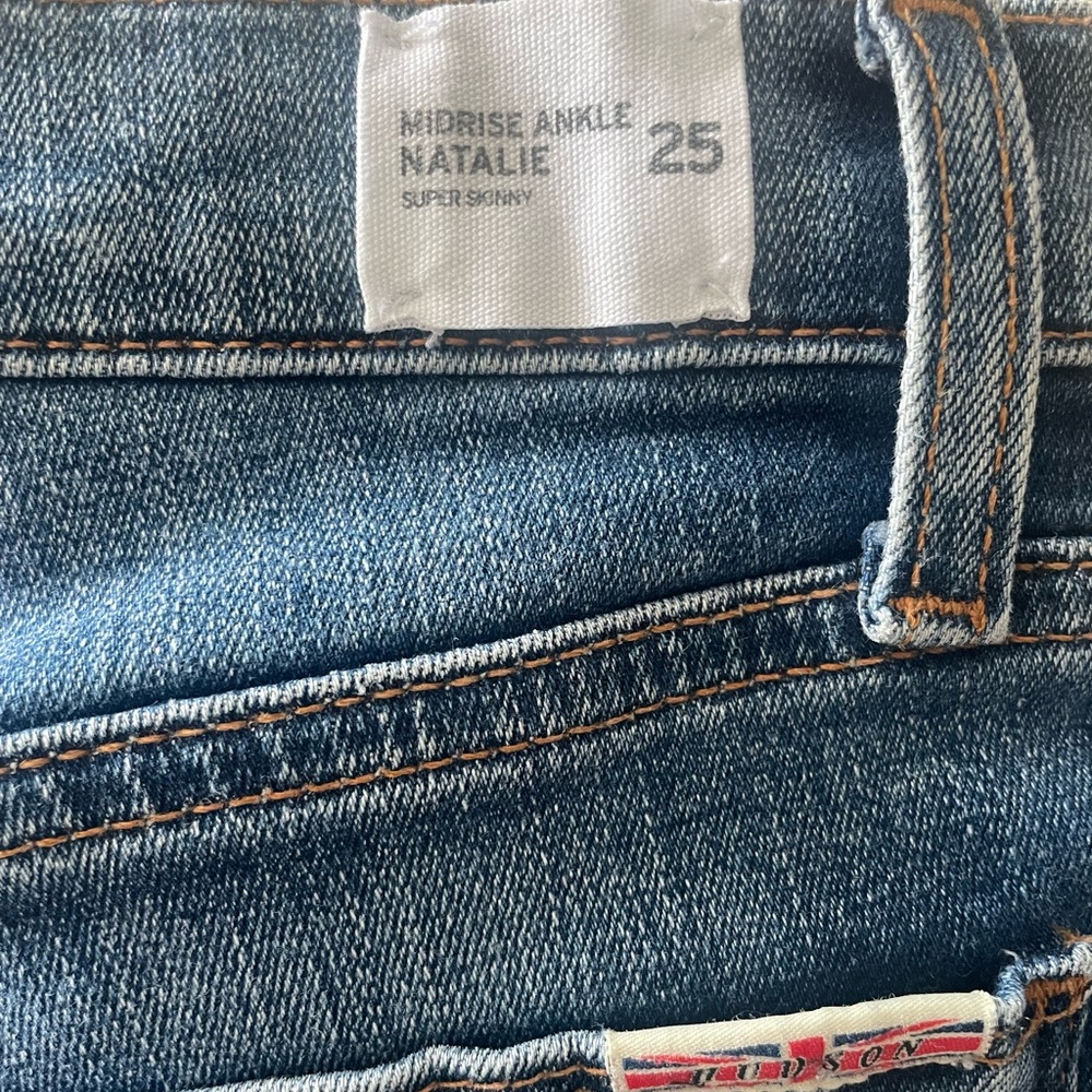 Hudson Jeans Natalie Midrise Ankle Super Skinny size 25 - Denim Blue
